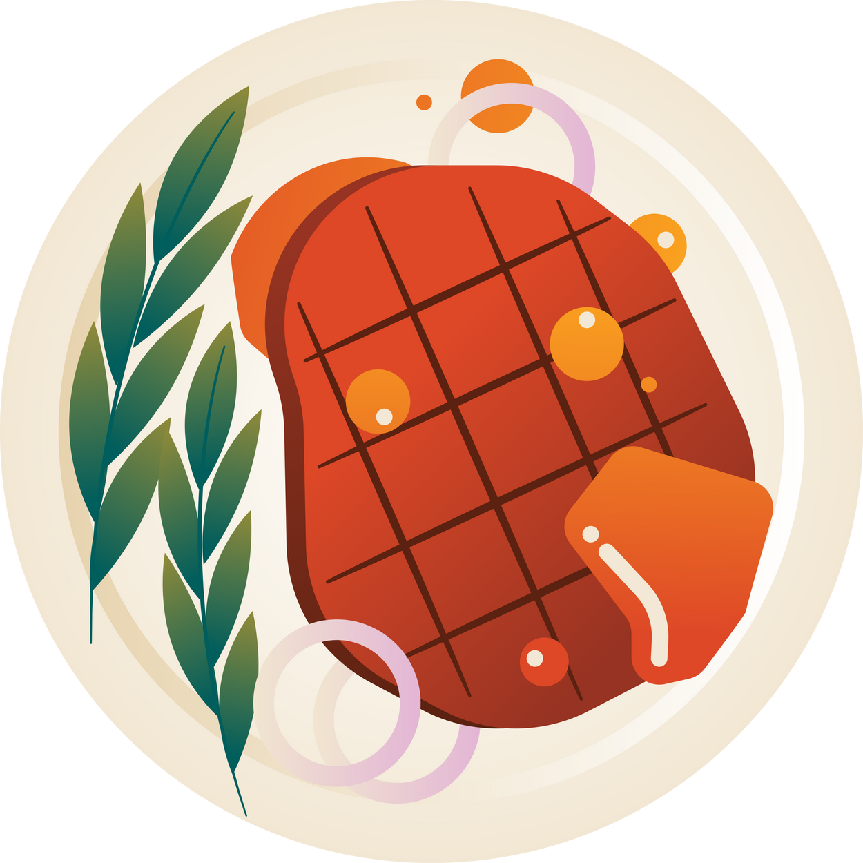Gradient Steak Dish